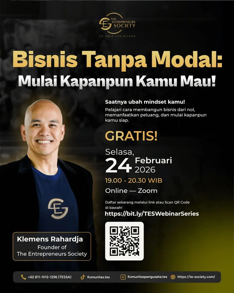 24 Februari 2026 – TES Webinar: Bisnis Tanpa Modal
